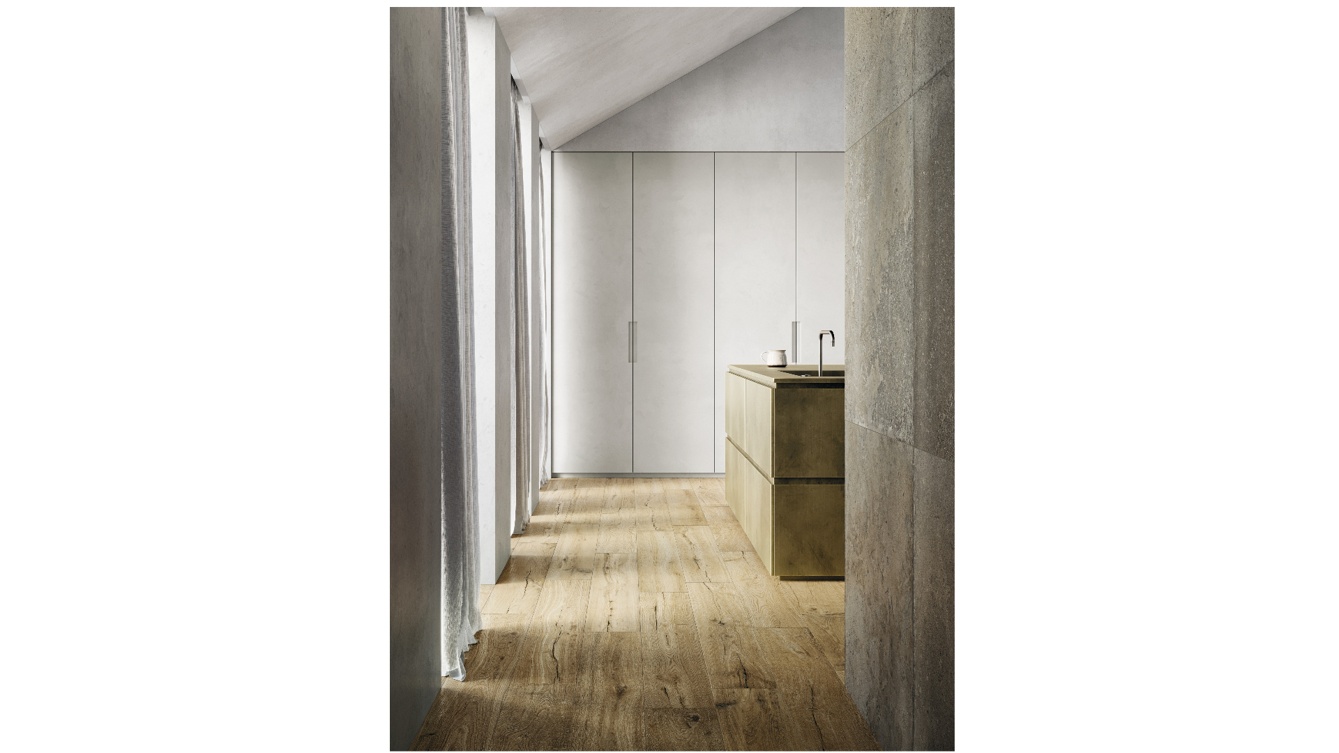 Keramische Parkettegel | Cream 25 x 150 cm