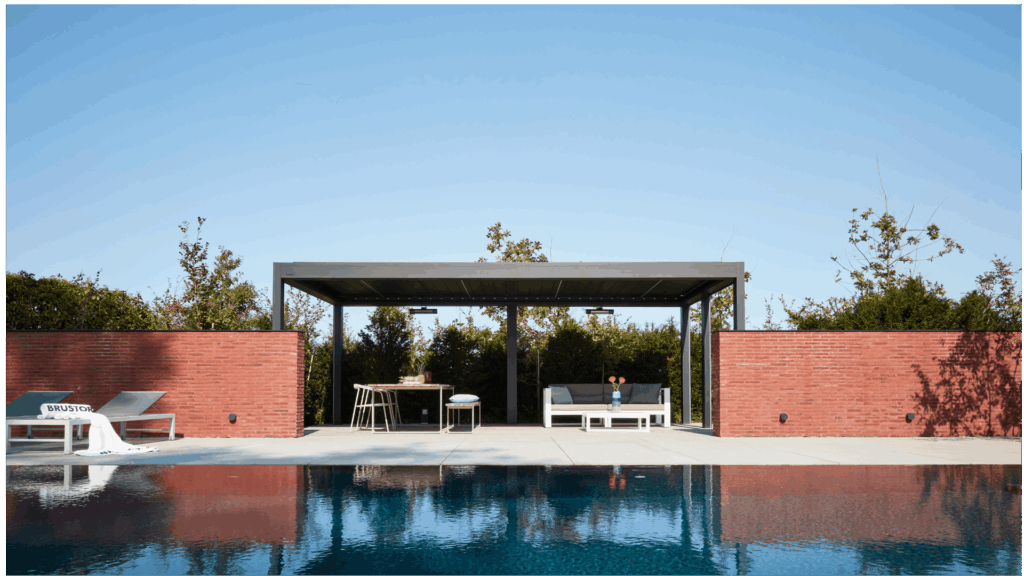 BRUSTOR B200 (XL) Terrasoverkapping met lamellendak