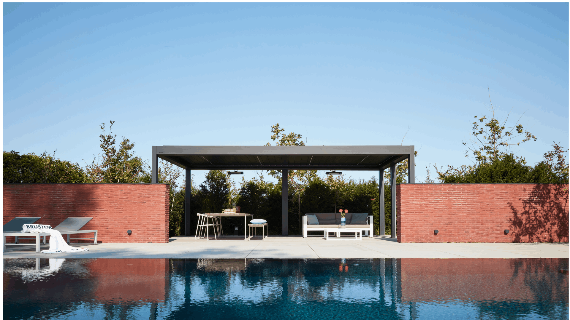 BRUSTOR B200 (XL) Terrasoverkapping met lamellendak