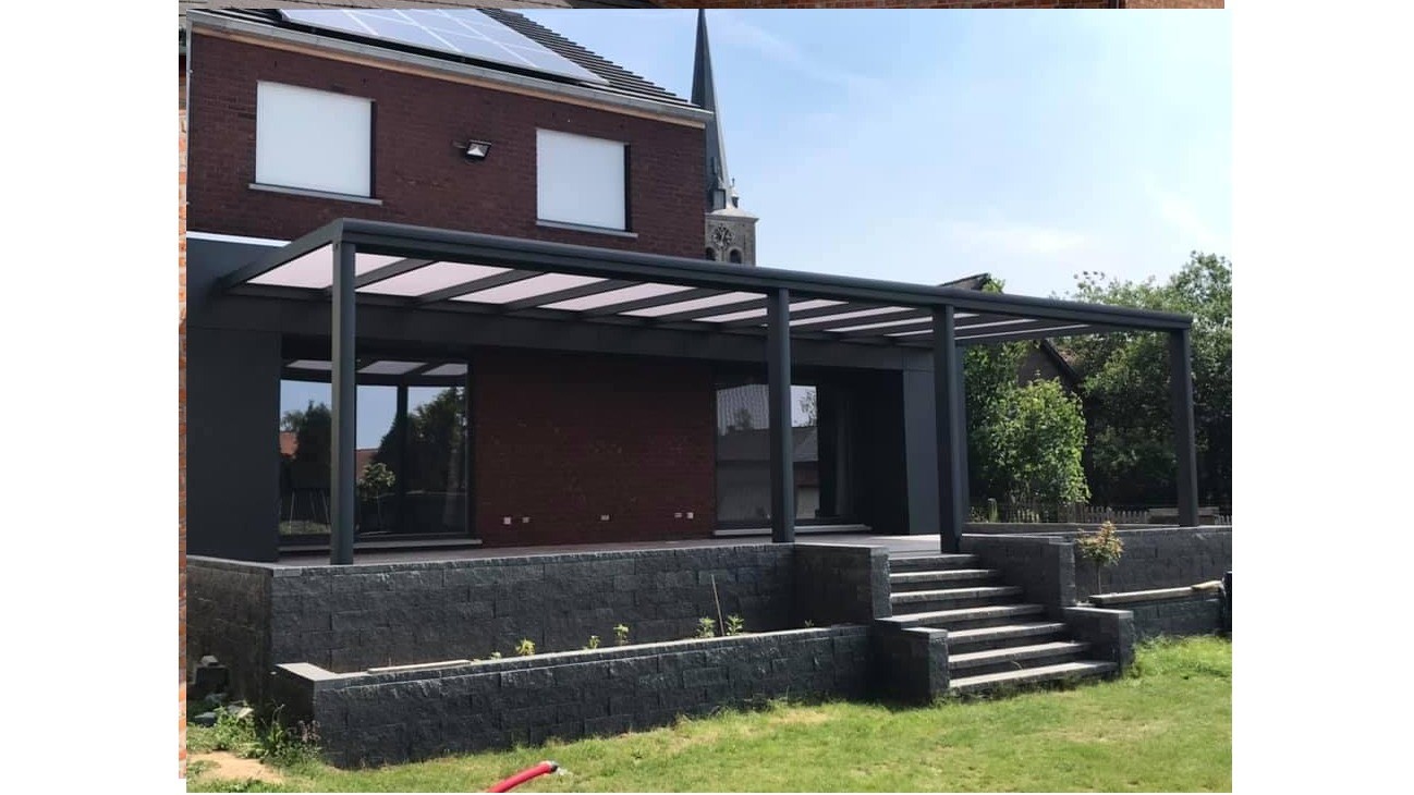 Terrasoverkapping in aluminium