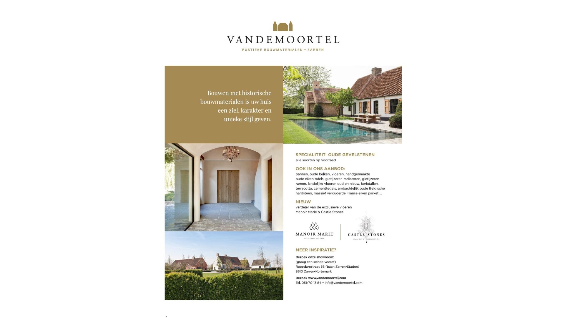 Recuperatie gevelstenen, dakpannen en exclusieve vloeren