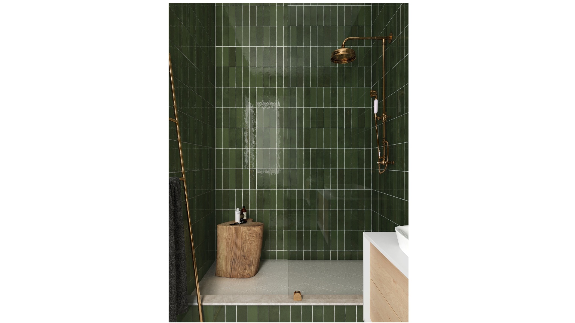 Wandtegel – Botanisch Groen 6,5 x 20 cm