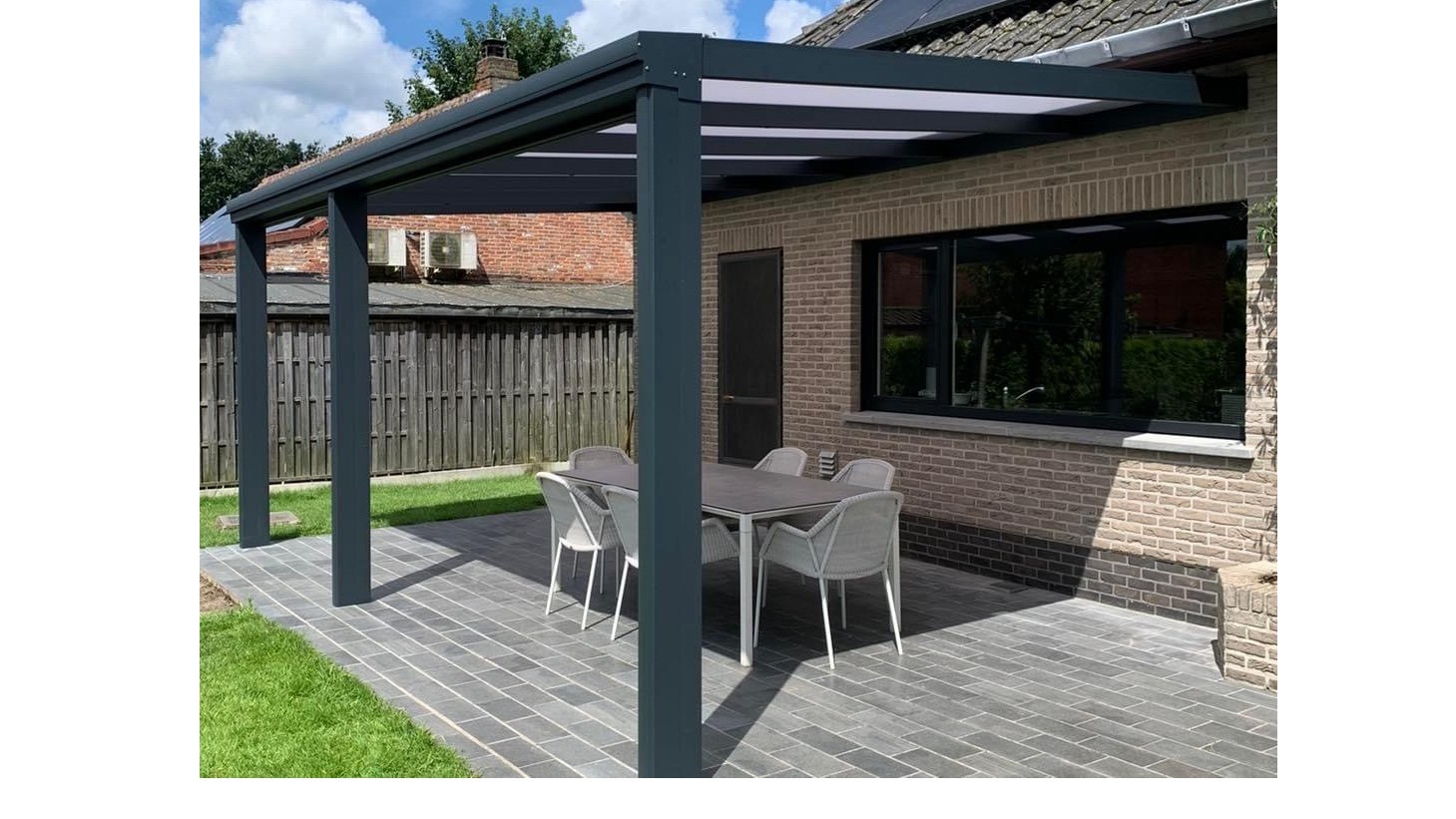 Terrasoverkapping in aluminium