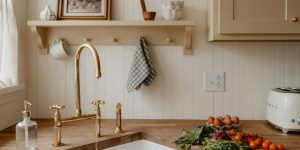Gouden kraan in de keuken