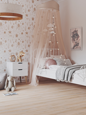 Kurk vloer in een slaapkamer