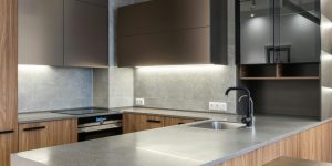 Hoge kraan in de keuken