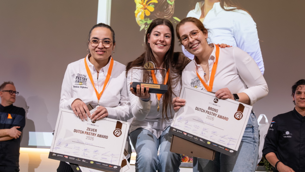 Drie winnaars met Dutch Pastry Awards op podium