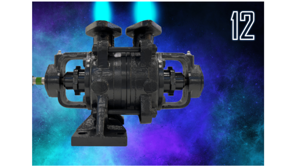 Product description 12: Horizontal, self-priming, gas-carrying side channel pumps in sectional casing design with open impellers. The programme includes the 1200 to 1230 series.