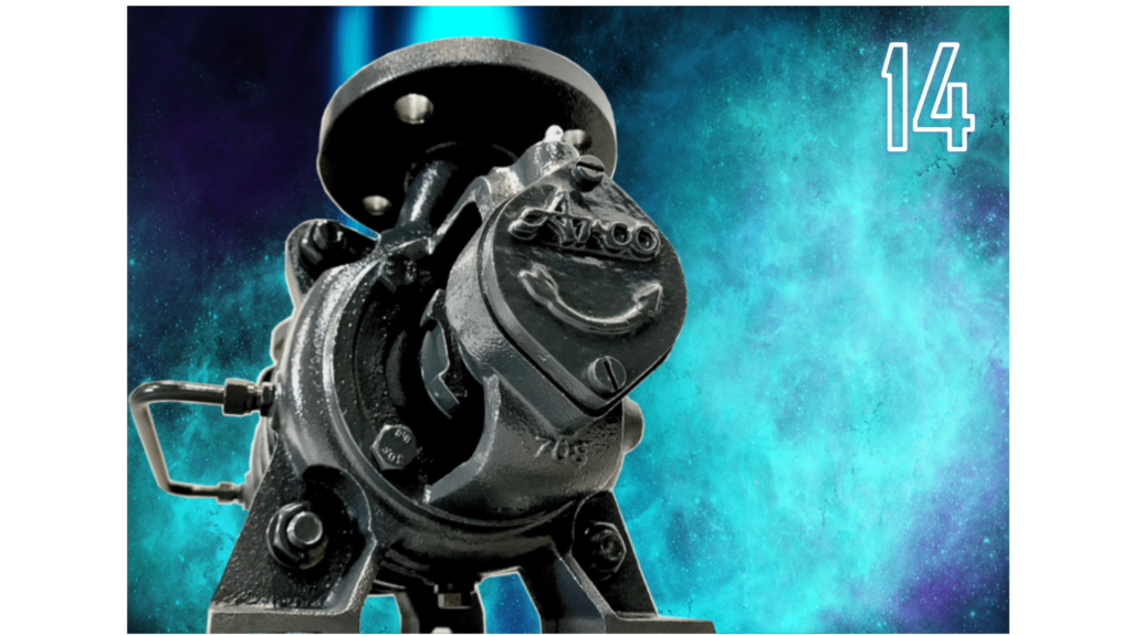 Product description 14: Horizontal, self-priming, gas-carrying side channel pumps in sectional casing design with open impellers. The programme includes the series 1400 to 1460.