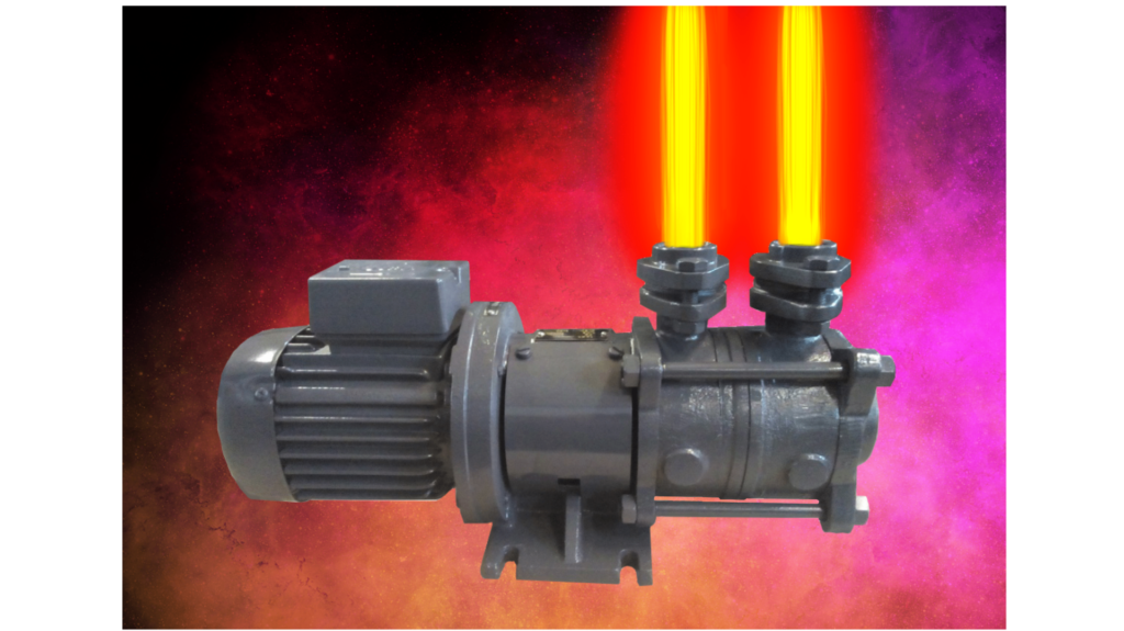 Produktbeschreibung C5: Horizontale, selbstansaugende, gasmitfördernde Seitenkanalpumpen in Gliedergehäusebauart in Blockbauweise mit offenen Flügelrädern aus Edelstahl. Das Programm umfasst die Baureihen C500 und C510.