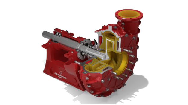 PUMPS WITH ELASTIC LINING OF ALL INNER PARTS EXPOSED TO THE SLURRY (HPK series)