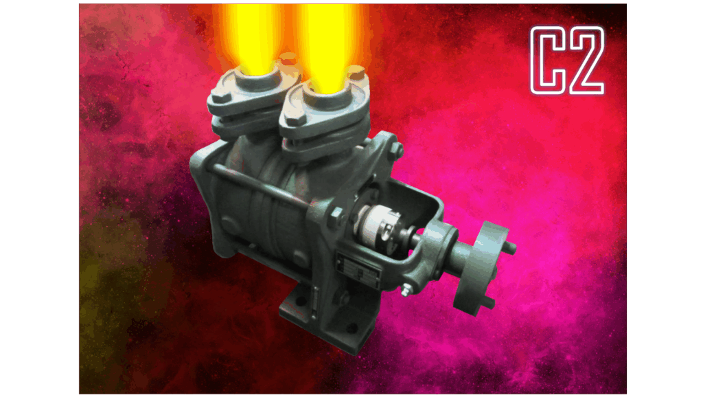 Product description C2: Horizontal, self-priming, gas-carrying side channel pumps in sectional casing design with open impellers in stainless steel. The C2 programme comprises the C200 to C230 series.