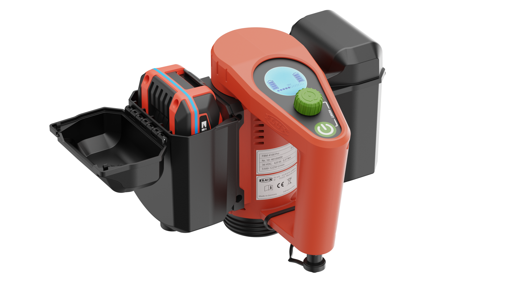 Powerful and smart battery motor for drum pumps