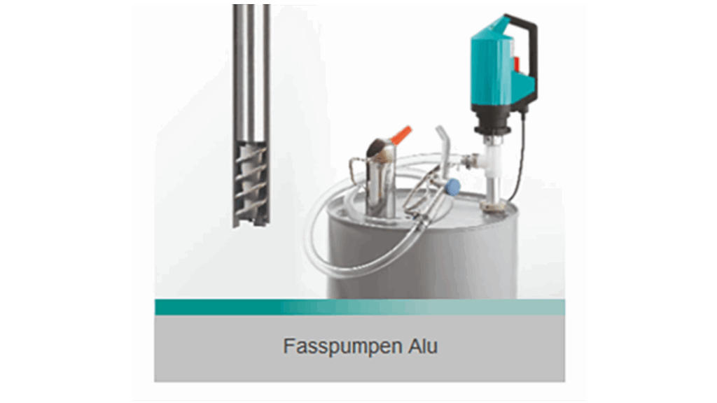 Drum pumps aluminum, for neutral liquids the right drum pump.