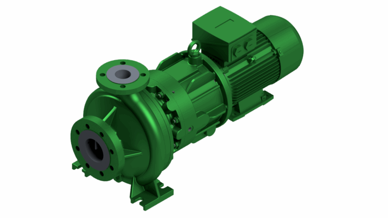 Chemical standard pump: NMB single-stage volute casing pump in block design