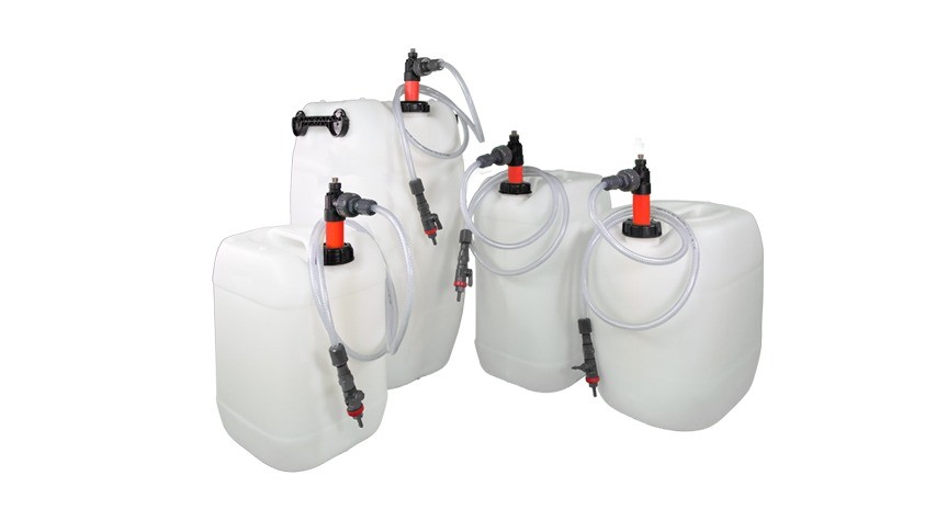 Modular canister pump for greater safety and clean decanting