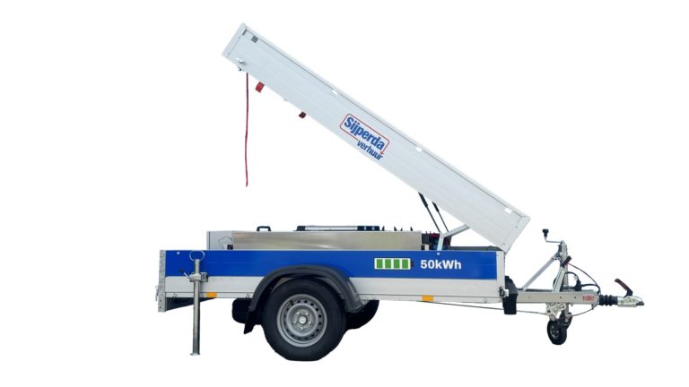 Accupack op aanhanger 50 kWh