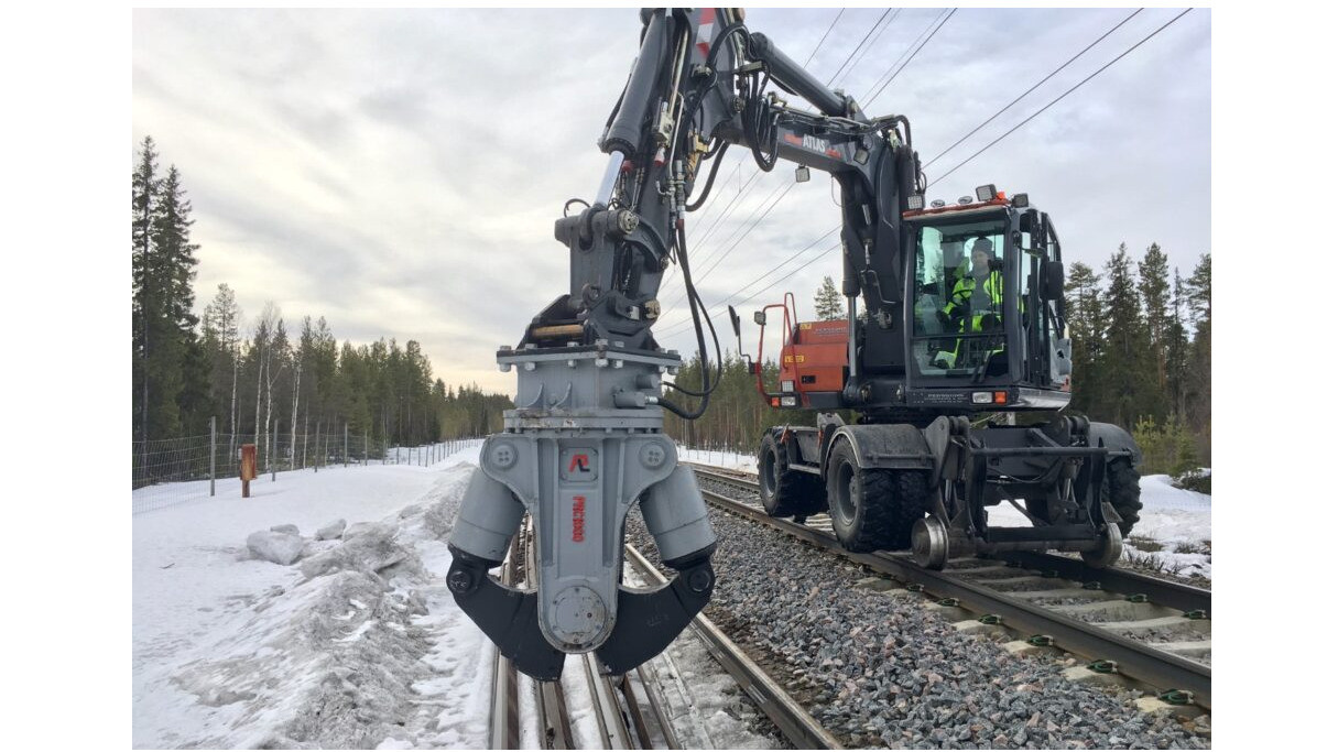 Pladdet spoorbouwapparatuur