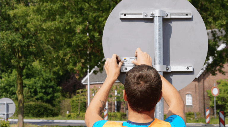 Circulair rijstvlies verkeersbord