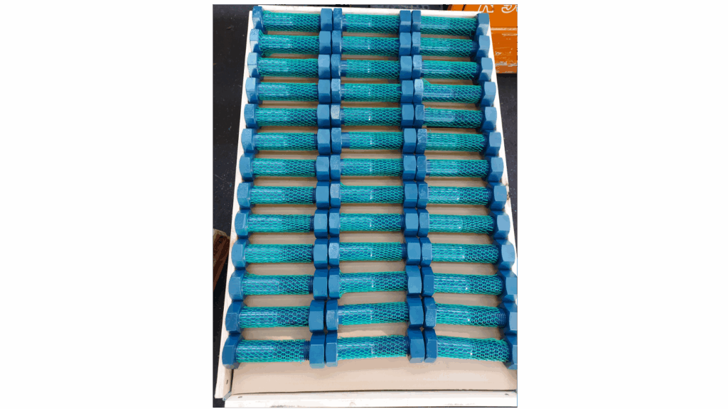 PTFE BLUE BOLTS AND NUTS