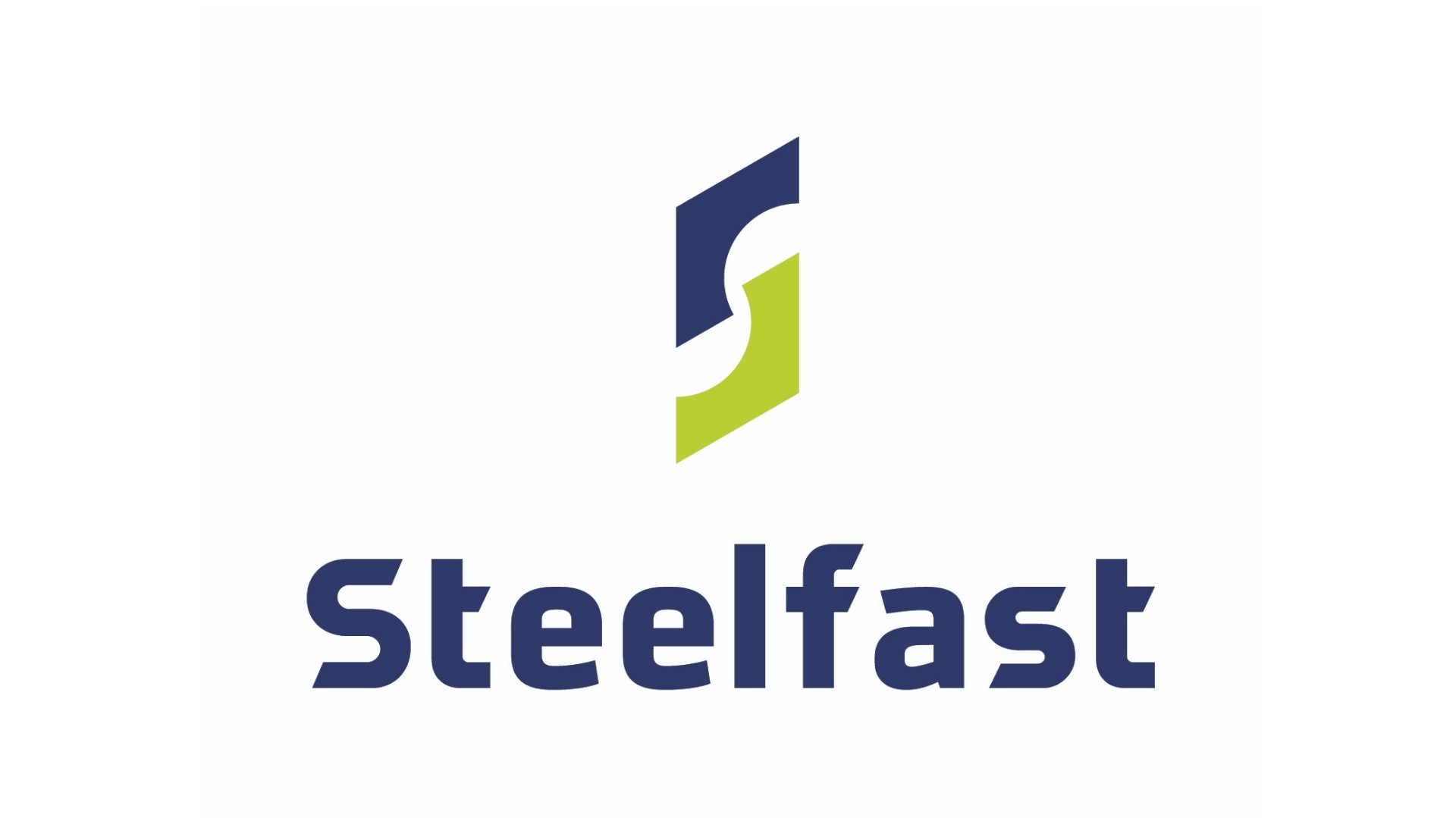 SteelFast-logo met blauwgroen symbool op witte achtergrond