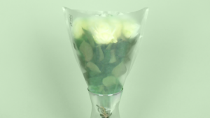 Glassine bloemenhoes