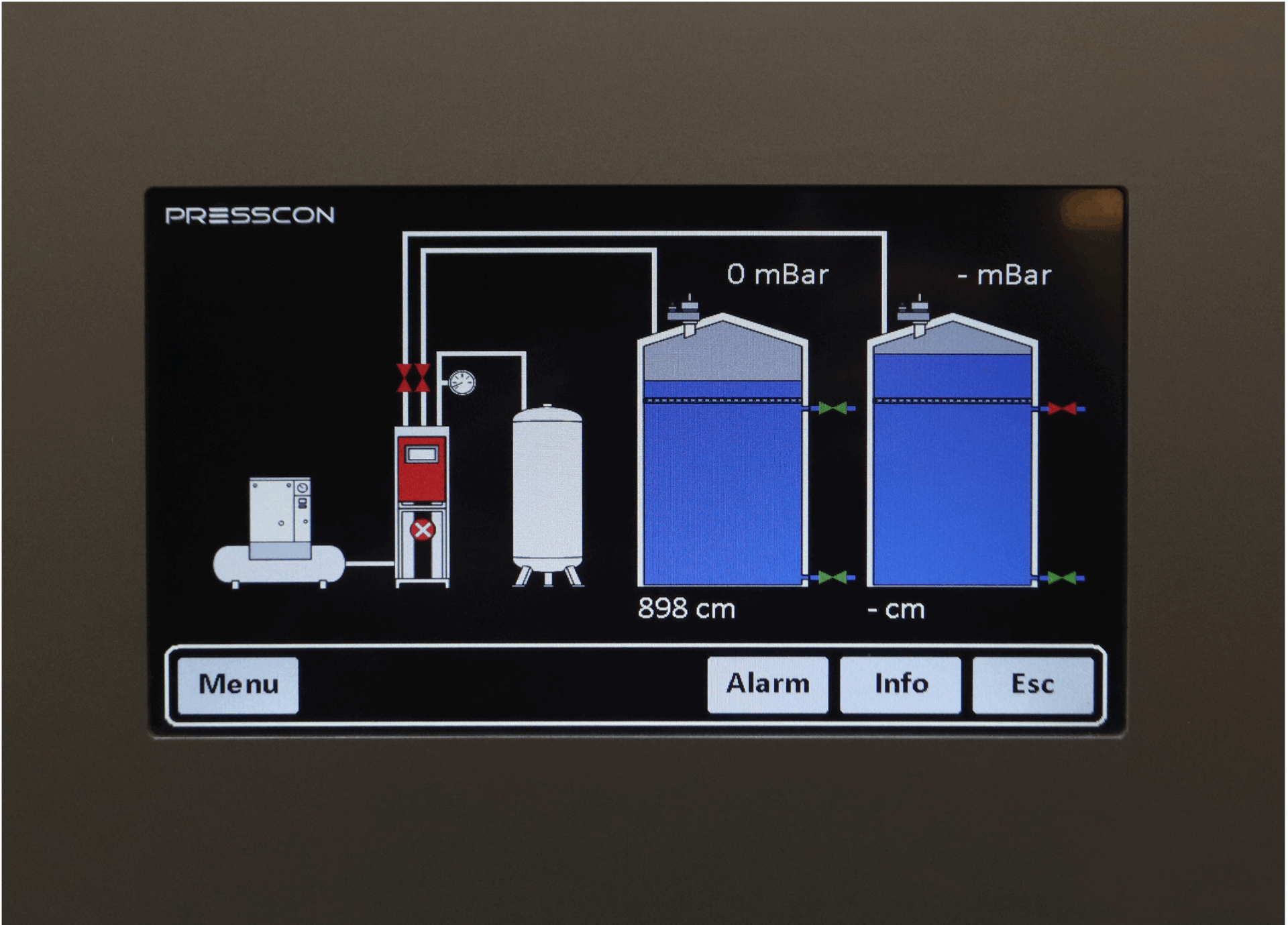 Foto van ons touchscreen Display