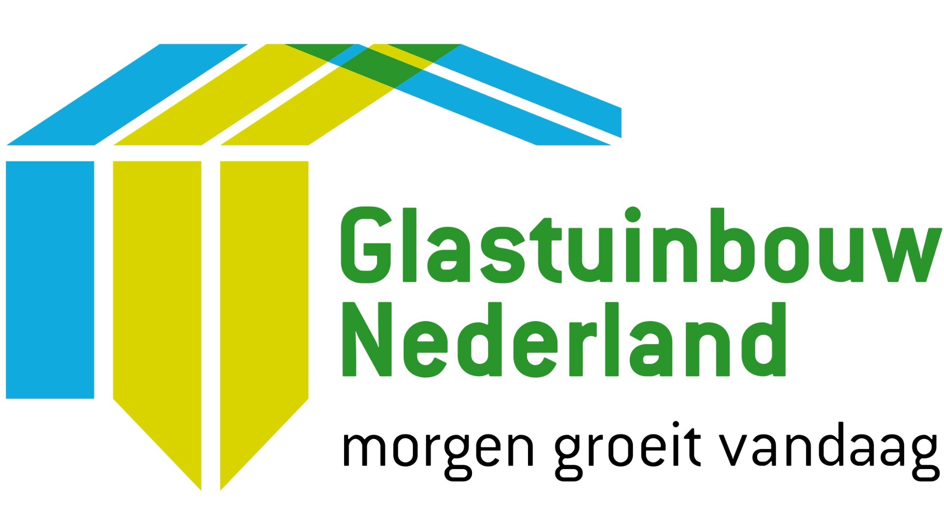 Logo van Glastuinbouw Nederland met slogan