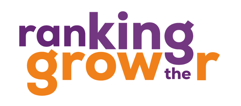 Logo met tekst 'ranking grower the'