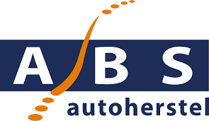 ABS Autoherstel-logo met oranje stippellijn