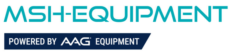 MSH Equipment-logo met AAG Equipment-onderschrift