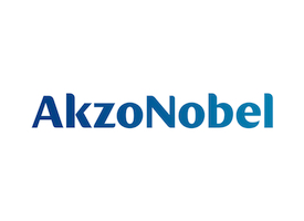 AkzoNobel-logo in blauw op witte achtergrond