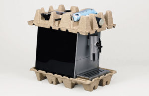 Molded fiber cushions for coffee machine