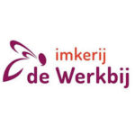 Logo van imkerij De Werkbij met paarse bij