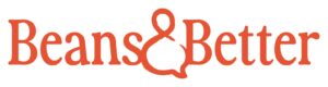 Oranje Beans & Better-logo op witte achtergrond