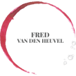 Roze cirkelvormig logo met grijze tekst