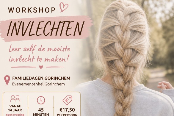Workshop invlechten met blonde vlecht en evenementinformatie