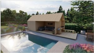 Cubetto, des pool house flexibles en matériaux durables.