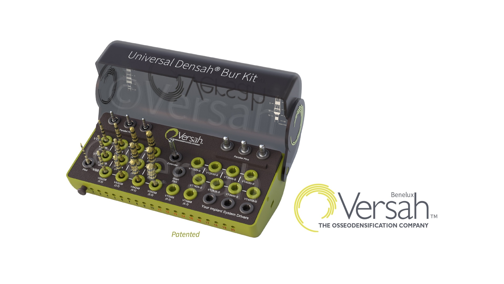 Préservez l’os de votre patient grâce à le système de forage dentaire universel innovant de VERSAH. Une garantie solide de réduction du temps de traitement et de rétablissement.