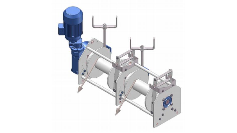 EWA-650-KB-DOUBLE Electrical wire anchorwinch with double drums