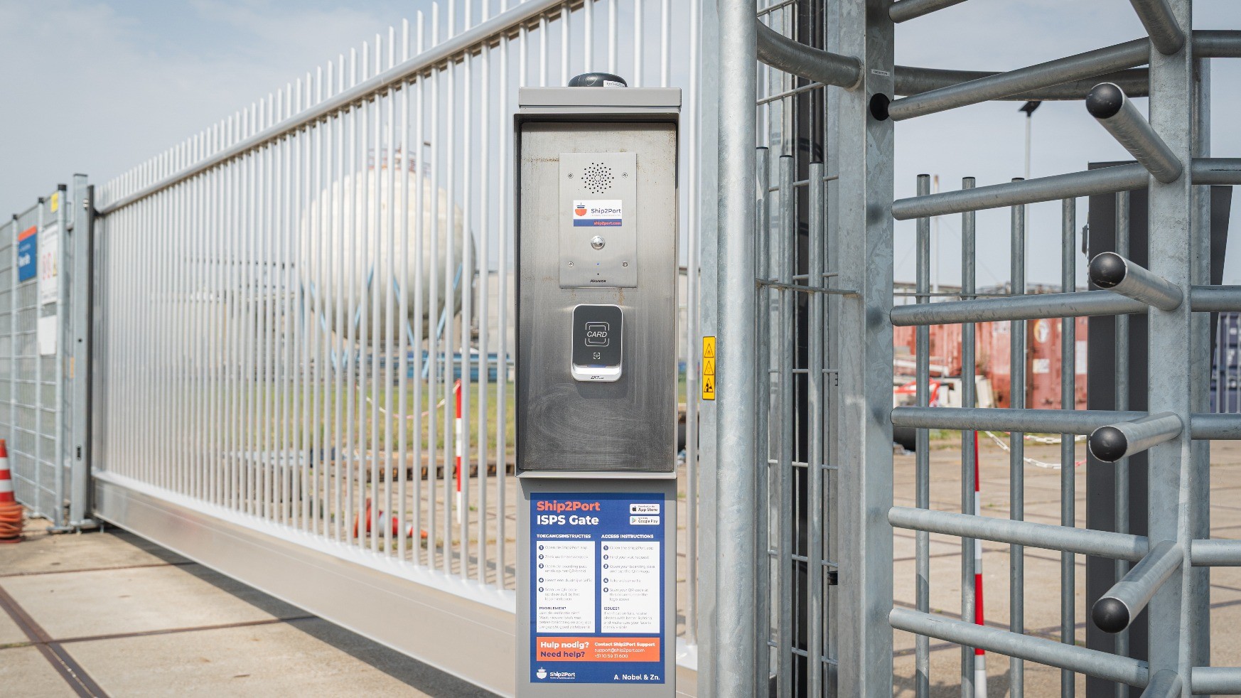 Autonoom ISPS-toegangssysteem aan de kade van Nobel