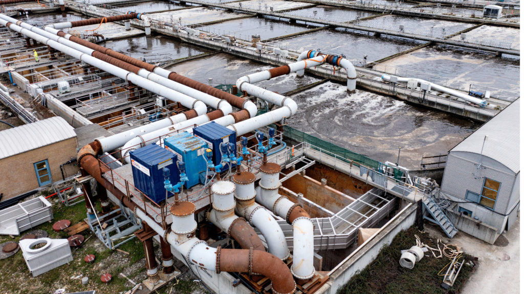 Tijdelijke hevel installatie