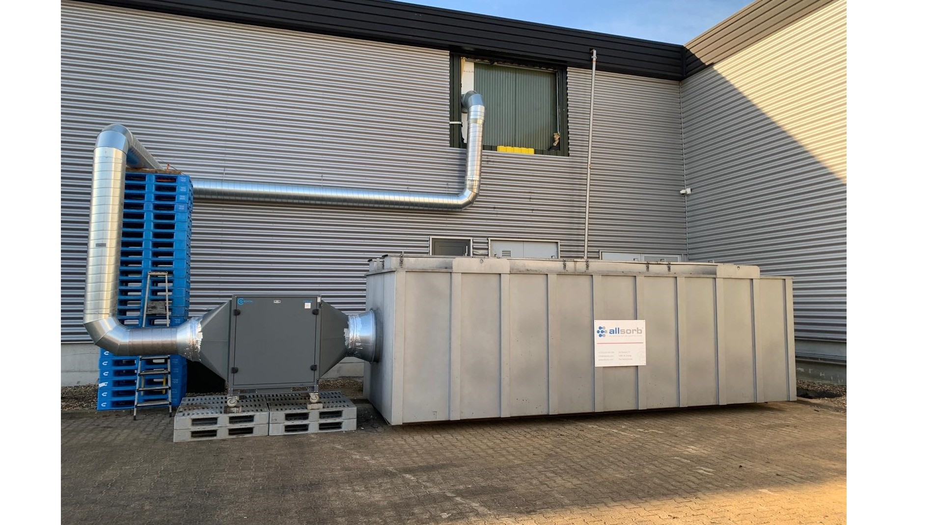 Test/huurunits voor capaciteiten van 500 tot 20.000 m3/h