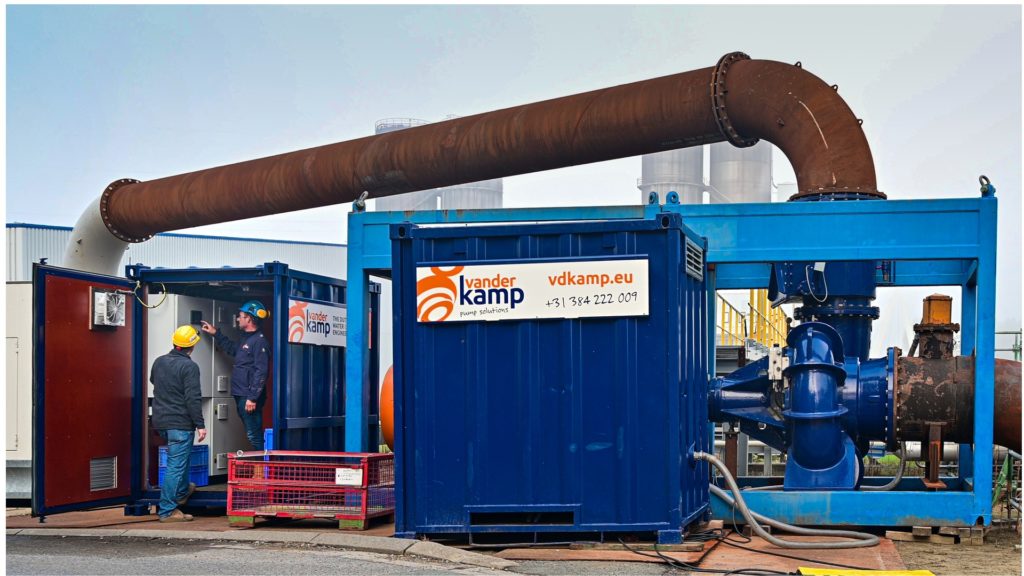 Temporary cooling and process water pumps