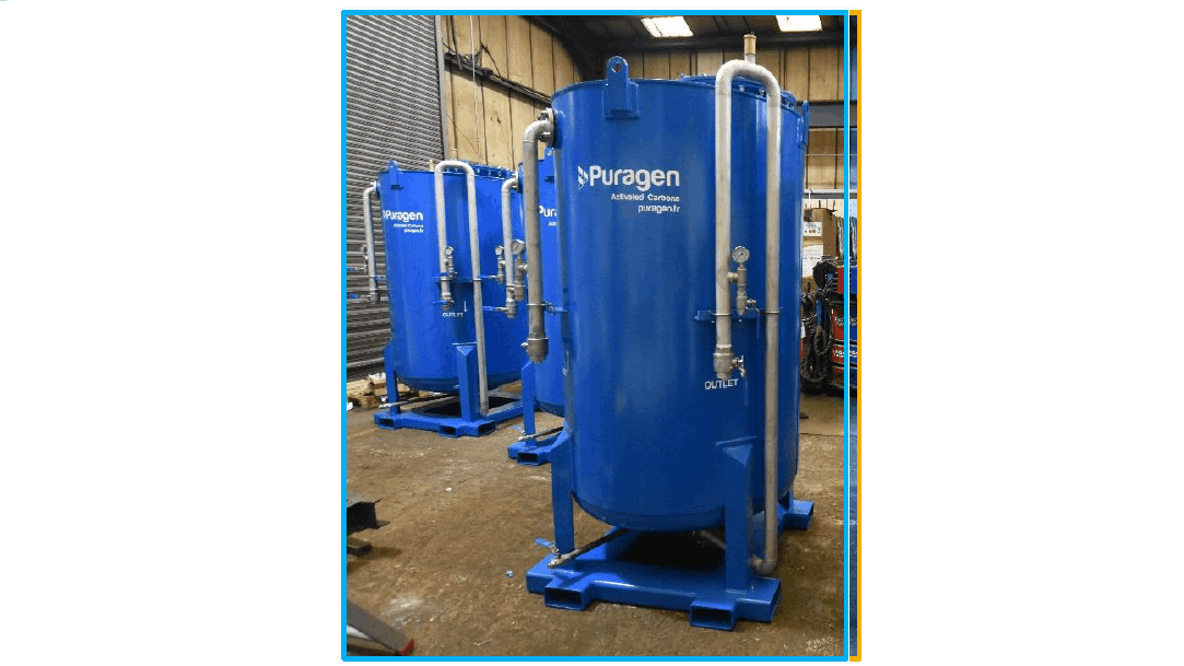 Deep bed carbon filter for any effluent or groundwater remediation treatment application.