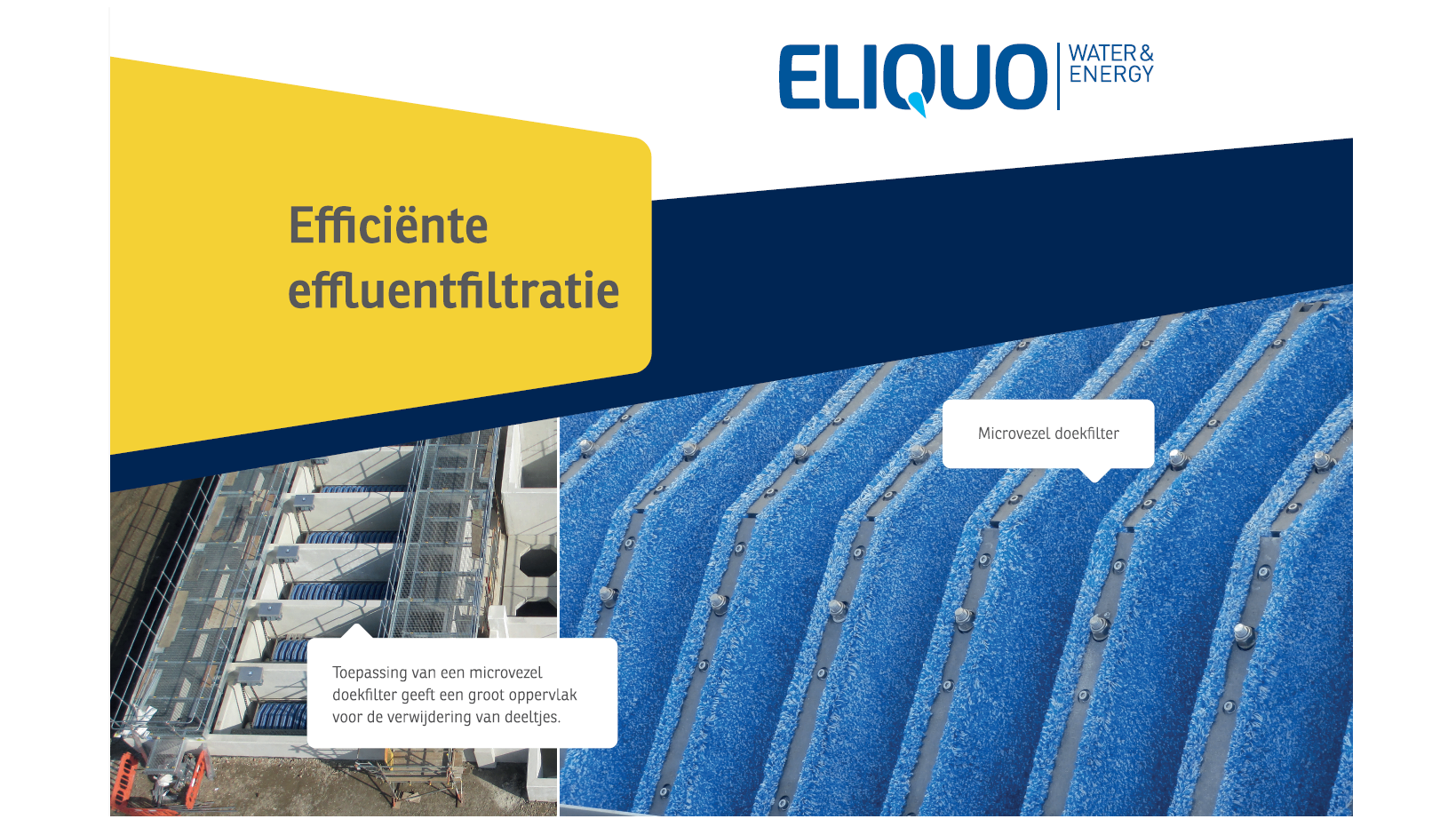 Microvezel doekfilter –  behandeling van effluent met microvezel doekfiltratie