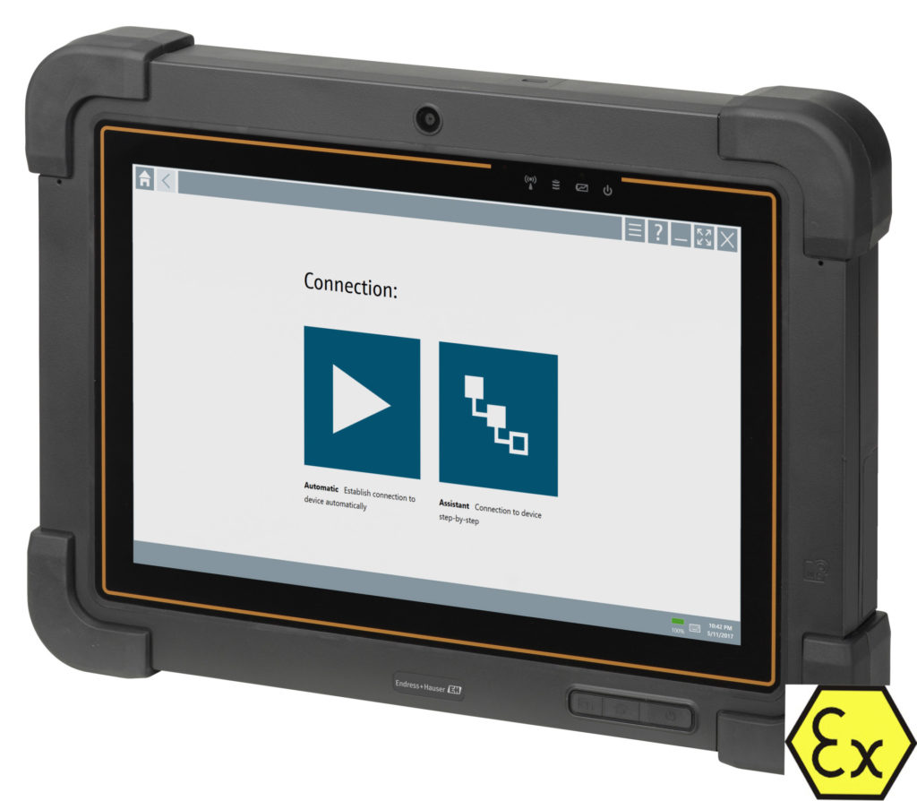 Field Xpert SMT77 voor Zone 1  Mobiele instrumentconfiguratie in explosiegevaarlijke omgeving