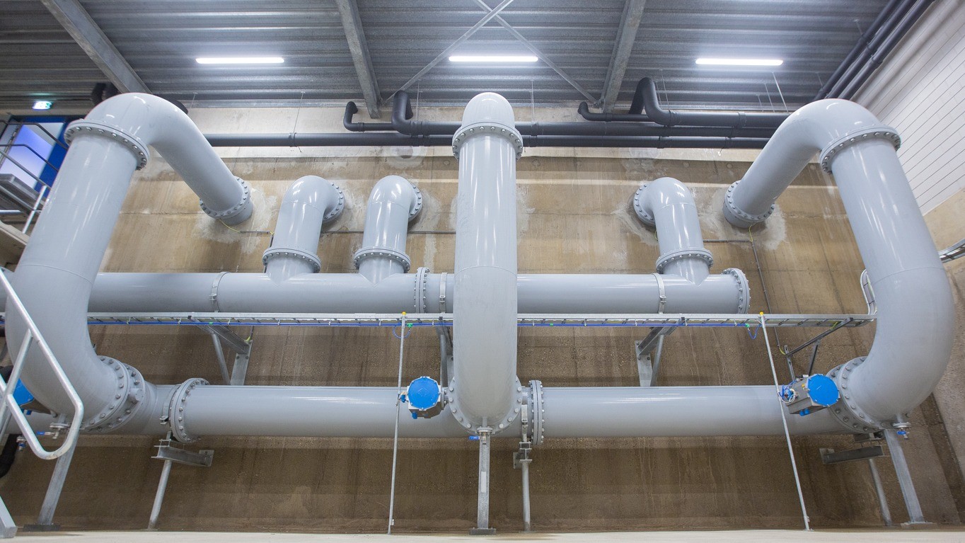 Leidingwerk in Rilsan coating.