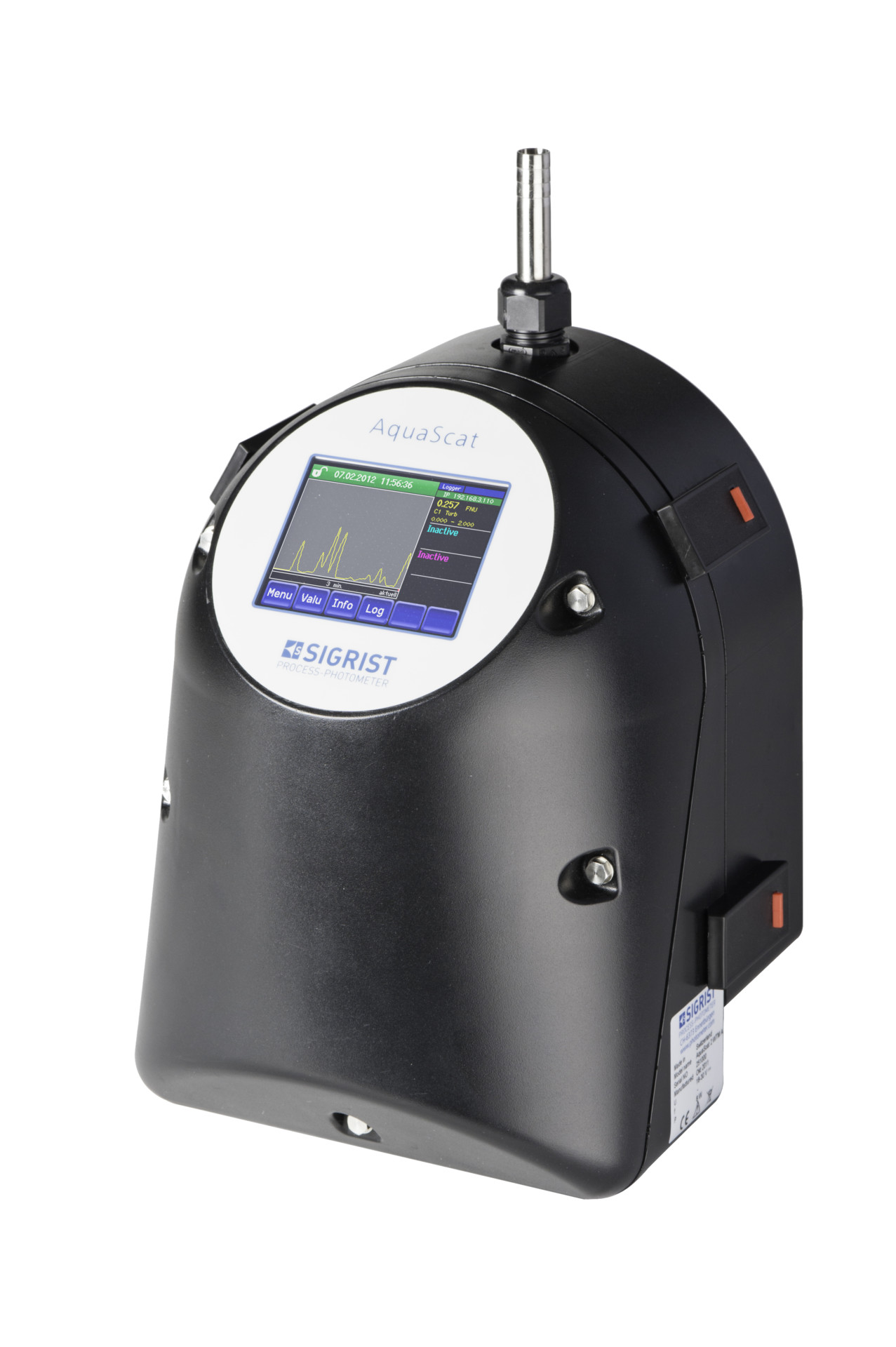AquaScat WTM (A) en HT – Turbidimeter (ISO 7027) with free fall flow cell with high resolution