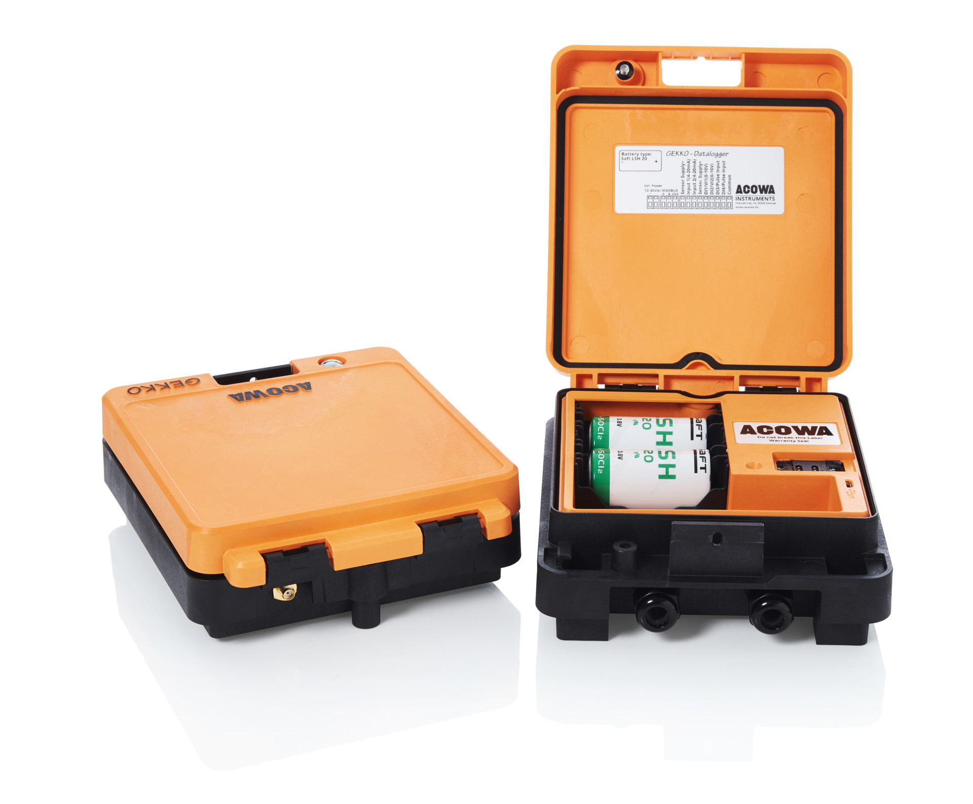 GEKKO 4G of IoT Datalogger Batterij en 12-30Vdc voeding